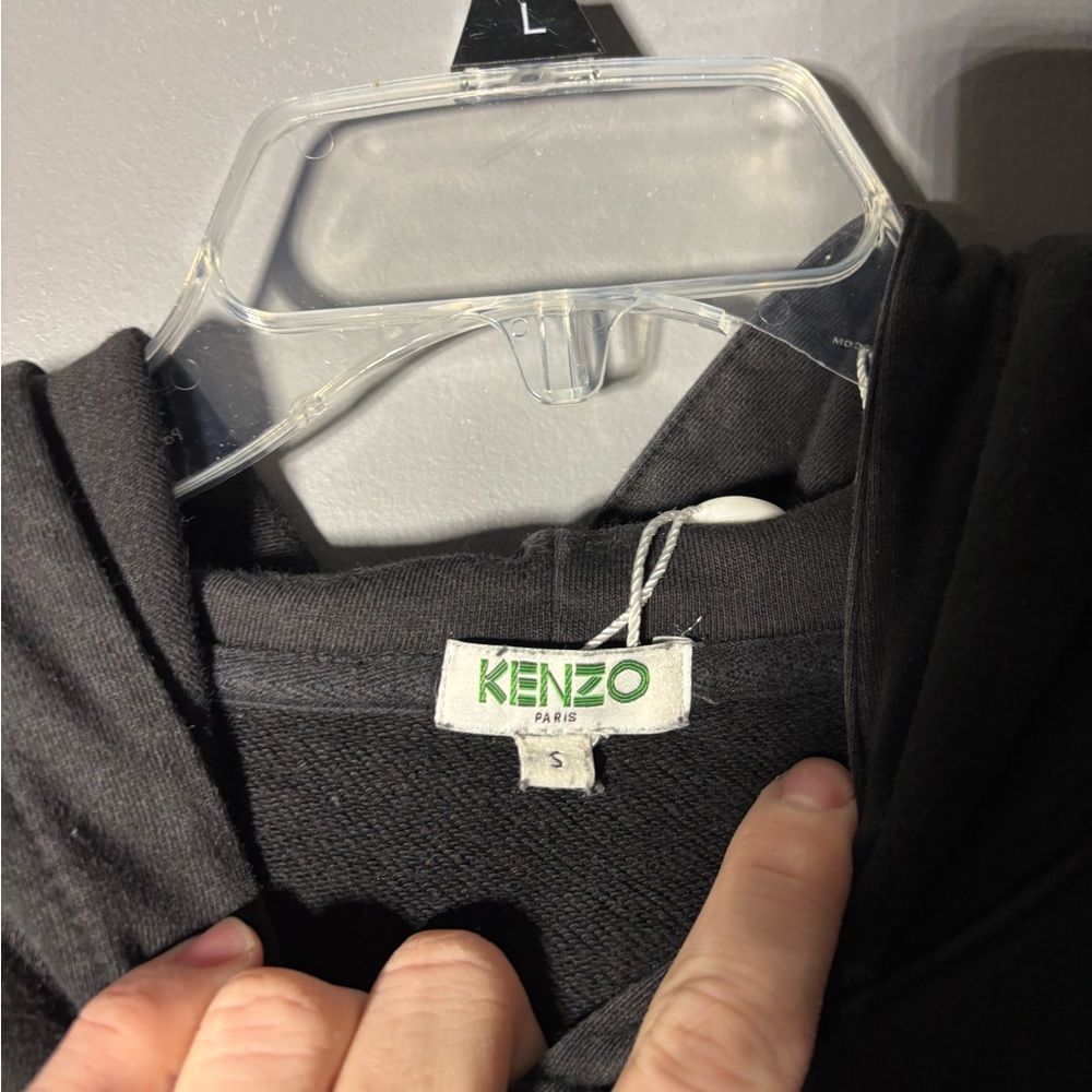 Kenzo Black Tiger Embroidered Hoodie Women’s Size Small - Picture 4 of 5